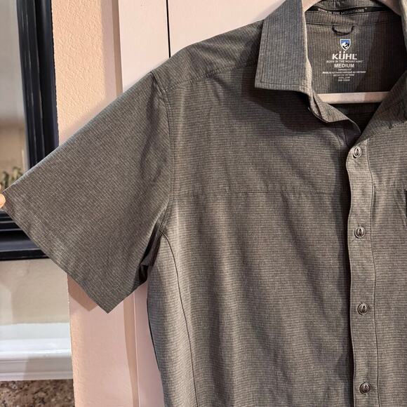 Kuhl OPTIMIZR Short Sleeve Tapered Fit Men’s Shirt Gray Sz Medium UV Protection - Picture 5 of 9